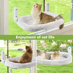 2PC Cat Window Perch with Bolster Foldable Cat Hammock Cushion Bed - Image 7