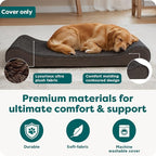 FurHaven Replacement Dog Bed Cover, Contour Luxe Lounger Design, Soft & - Image 5