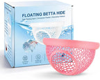 Pink Floating Betta Hide & Shrimp Cave – 3D Printed Aquarium Hammock, Feeding - Image 2