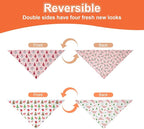Cute Christmas Dog Bandanas Small 2PCS, 4 Pattern Holiday Scarf - Image 6