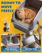 Stainless Steel Cat Litter Box, Metal Litter Box - Image 7