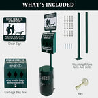 Dog Waste Station, 12 Gallons Pet Waste Bin, Outdoor Dog Waste Disposal System - Image 6