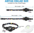 BINGPET AirTag Cat Collar with Bells, Upgraded Safety Elastic Cat Collar with - Image 2