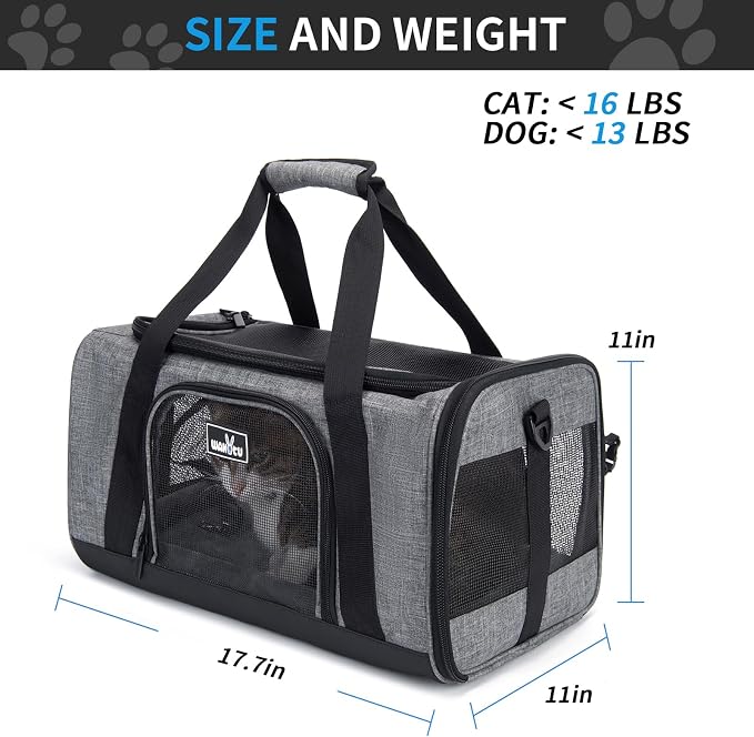 Pet Carrier for Small Cats Dogs, Dog Carrier Travel Bag - Image 2