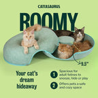 Cattasaurus Peekaboo Cat Cave, Extra Spacious - Image 4