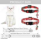 Lionet Paws 2pcs Pack Christmas Cat Collarr, Christmas Tree & Red Green Plaid - Image 4