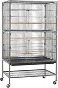 Topeakmart Wrought Iron Large Flight Parrot Bird Cage by Topeakmart