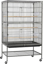 Topeakmart Wrought Iron Large Flight Parrot Bird Cage by Topeakmart