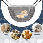 Unittype 2 Pieces Cat Cage Hammock Hanging Pet Bed Double Layer Soft Plush - Image 6