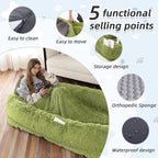 Human Dog Bed, Washable Faux Fur Pet Bed - Image 3
