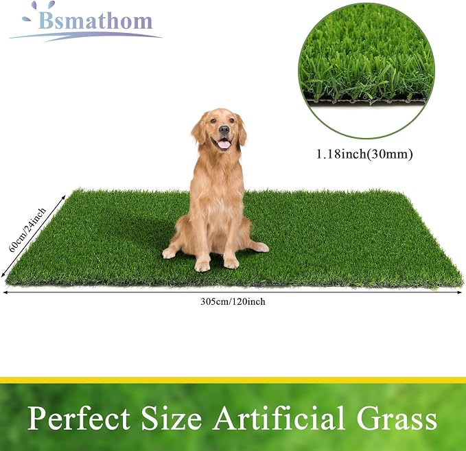 Bsmathom Artificial Grass Rug Indoor Outdoor Rug, Professional Dog Potty - Image 3