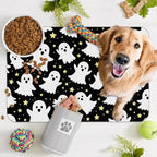 Halloween Pet Feeding Mat, Ghosts Absorbent Quick-Dry Cat Dog Food and Water - Image 7