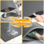 Pieviev Cat Litter Mat Double Layer Waterproof Urine Proof Trapping Mat 1 Pack) - Image 6