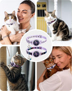 Cat Collar with Airtag Holder, 2 Pack Waterproof Breakaway Kitten Collar - Image 7