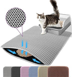 Extra Large Cat Litter Mat, 30x22 Inches Honeycomb Double Layer Cat Litter by Petinstinct