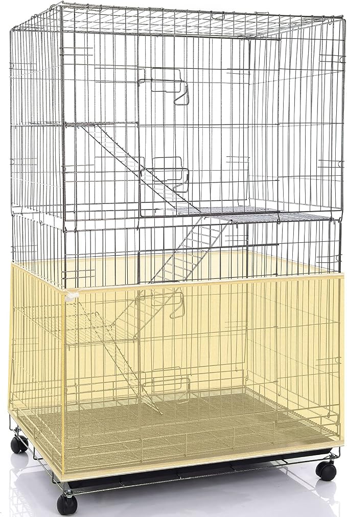 Shappy Large Bird Cage Seed Catcher, Bird Cage Cover Net Skirt Guard, by Shappy