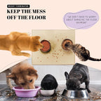 AVERYDAY 100% Waterproof Thicker Silicone Dog Food Mat, 0.63'' Raised Edge Bowl - Image 2