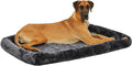 MidWest Homes for Pets QuietTime Giant Dog Bed – Gray Faux Fur Bolster by MidWestHomesForPets