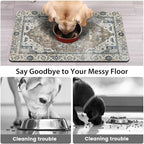 Dog Food Mats for Floors, Absorbent and Quick-Drying Pet Cat Food Mat, - Image 3