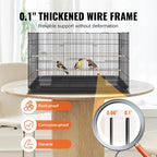 VEVOR 30 Inch Flight Bird Cage, Stackable Bird Cage Parakeet Cage - Image 3