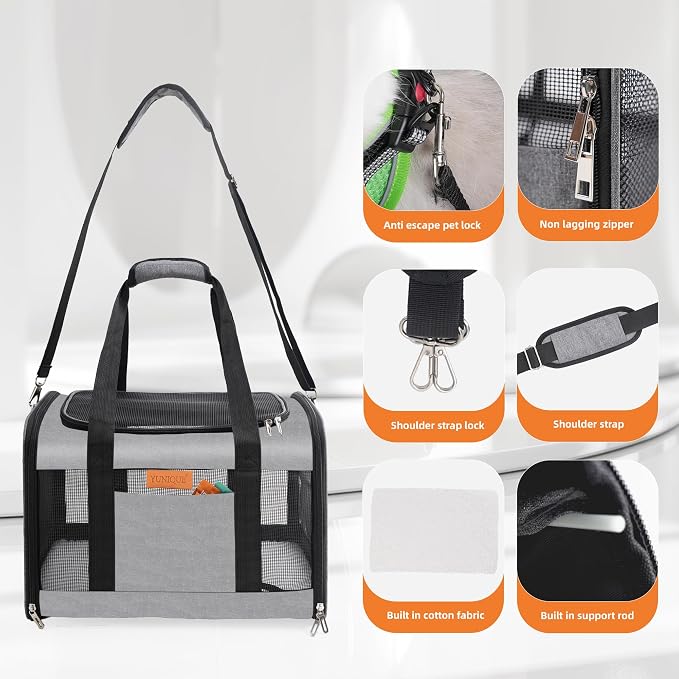YUNIQUE Soft-Sided Cat & Dog Carrier - Image 8