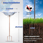 MUMTOP Bird Baths for Outdoors Glass Bird Bath Bowl Outdoor Bird Feeder Flower - Image 2