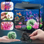 Fish Tank Accessories, Aquarium Fish Tank Plastic Plants and Cave Rock - Image 3