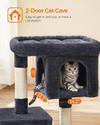 Feandrea Cat Tree, 33.1-Inch Cat Tower, Plush Condo - Image 4