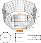 Yaheetech 30" High 8 Panel Foldable Metal Dog Exercise Pen Pet Playpen Dog - Image 5