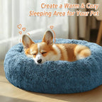 JOLLYVOGUE Calming Dog Bed Medium Size Dog, Anti-Anxiety Donut Medium Pet Bed - Image 4