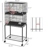 PawHut Double Stackable Bird Cage - Image 7