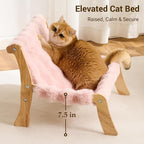 Solid Wood Cat Couch Bed for Indoor Cats, Modern Cat Sofa - Image 3