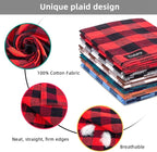 Dog Bandana Fall Small-Orange Brown Dog Scarf Buffalo Plaid Printing Adjustable - Image 3