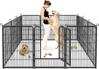 Dog Playpen, 32inch 10 Panels Outdoor Dog Fence Indoor Dog Pen Anti-Rust Pet by Jhsomdr