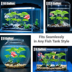 2-Pack Aquarium Decor Fish Tank Decorations 6-inch Betta Fish Tank Plants Leaf - Image 2