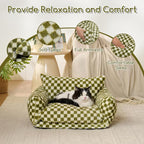 Hollypet Cat Bed Fluffy Plush Mutifuctional Double-Layer Soft Pet Couch - Image 6