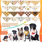 100 Pcs Fall Dog Bandanas Bulk Thanksgiving Pet Bibs Triangle Scarf Autumn Pet - Image 3