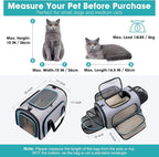 Siivton Airline Approved Pet Carrier, 4-Way Expandable Cat Dog Carrier - Image 2