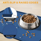 Mofason Pet Food Mat Waterproof Dog Mat 24”x16” Large – 0.5” inch Raised Edge - Image 2
