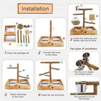 Mogoko Natural Bird Perches Playground, Cage Accessories, Toys Playground - Image 6