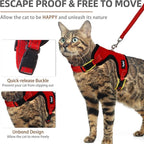 PUPTECK Cat Harness and Leash Set Escape Proof, Reflective Adjustable Soft Mesh - Image 3