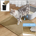 HCY&WLD 2-Pack Cat Litter Mat, Double Layer Honeycomb Waterproof Urine Proof - Image 5