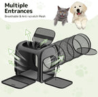 Cat Backpack with Detachable Play Tunnel, 2 in 1 Cat Tunnel Backpack Suitable - Image 7