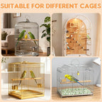 Bird Cage Cover, Circumference 40-68 inches Bird Cage Seed Catcher, Adjustable - Image 7