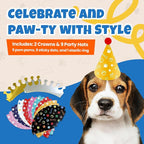 Dog Birthday Party Hat Set, Reusable & Adorable Kitty/Doggy Birthday - Image 2