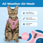 Voyager Escape-Proof Step-in Lock Cat Harness & 5ft Neoprene-Handle Leash Set - Image 3