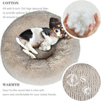 Calming Donut Dogs Beds for Small Dogs Washable, 28inch Plush Round Pet Bed for - Image 3