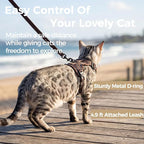 Cat Harness and Leash Set Escape Proof Tactical Large Kitten Harness Emotional - Image 5