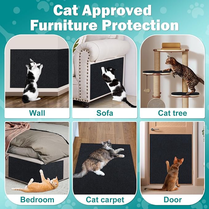 78.7"x15.8" Large Couch Protector from Cat Claws, Anti Scratch Furniture - Image 4