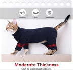 PUMYPOREITY Cat Shirt with Rear Snap Closure, Stretchable Cat Sweater, Comfort - Image 3
